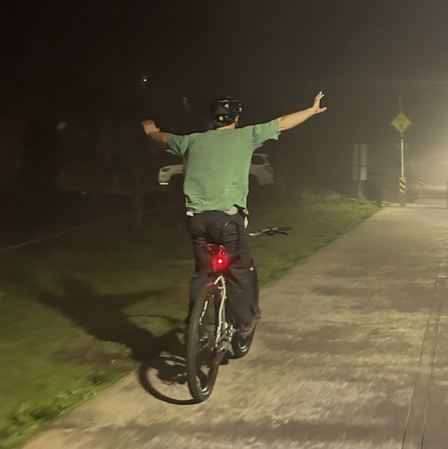 Riding my bike